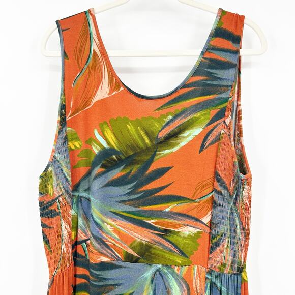 Soft Surroundings Womens Vacation Fabiana Ruffled Tropical Print Maxi Dress L - Picture 9 of 10
